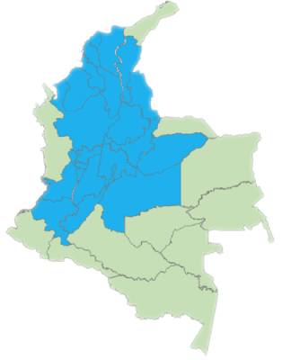Mapa de cobertura Log&ser en Colombia